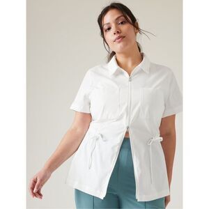 Athleta Advantage Cinch Top In White Size XL